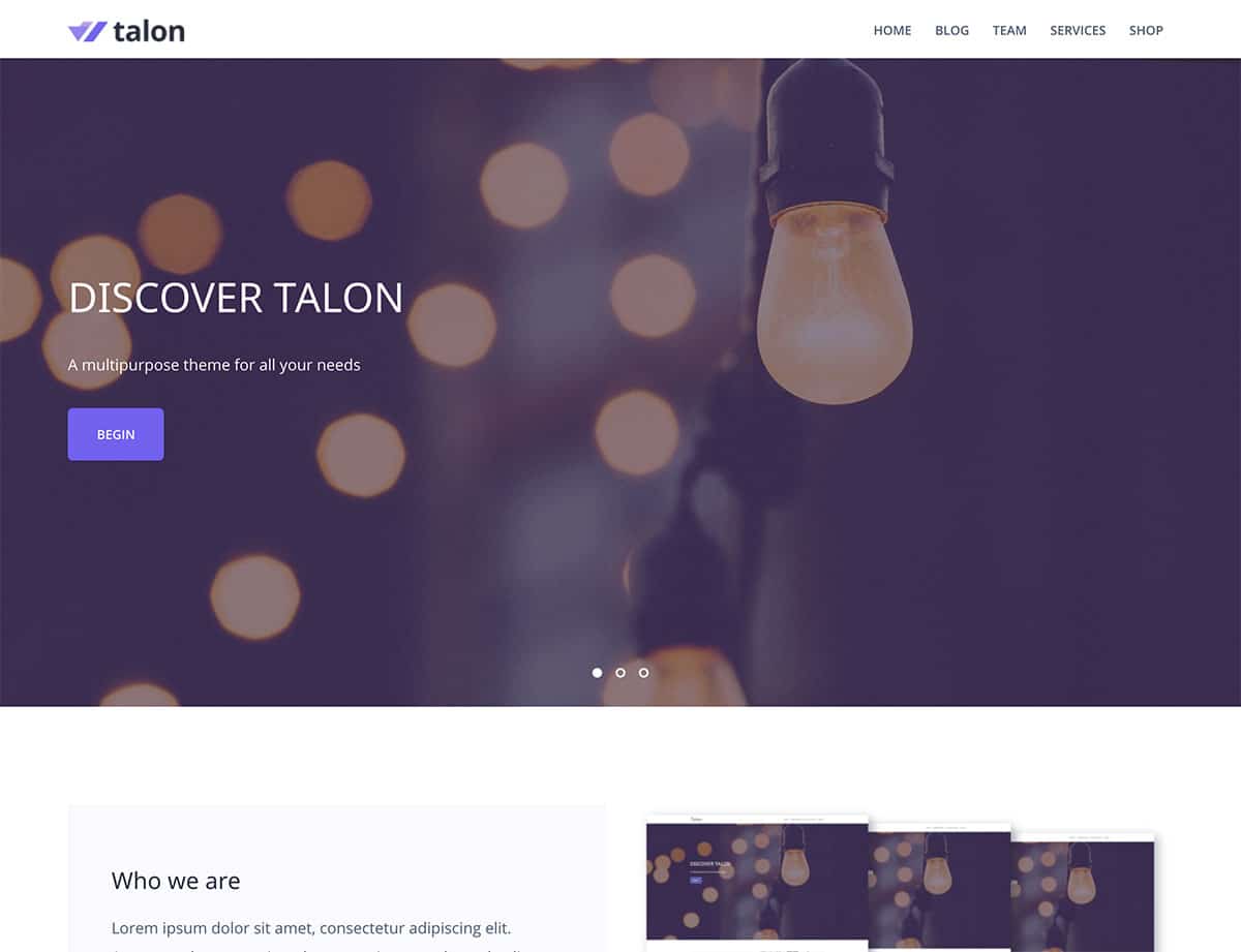 talon_theme_wordpress_gratuit
